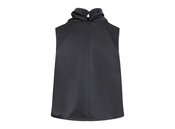 Ellinor Top Black L Satin watefall top 