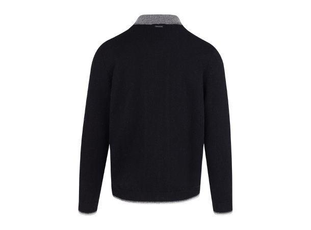 Ford zip cardigan Black XXL Wool knit cardigan 