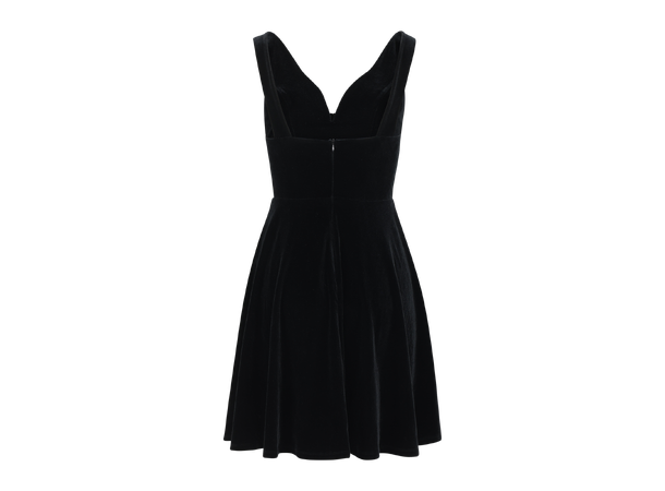 Ginza Dress Black M Velour deep v-neck dress 