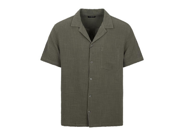 James SS Shirt Olive L Cotton gauze SS shirt 