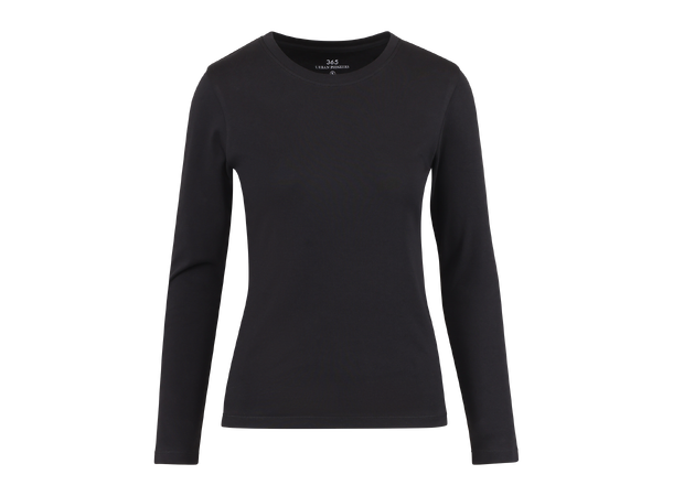 Linn LS Top Black M Organic LS crewneck 