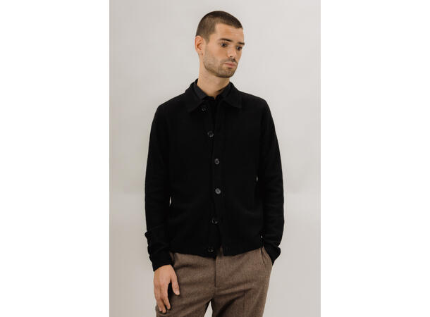 Lloyd Cardigan Black M Merino boiled wool cardigan 
