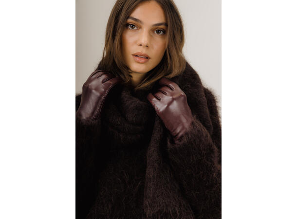 Lucy Glove Burgundy M Leather glove women 