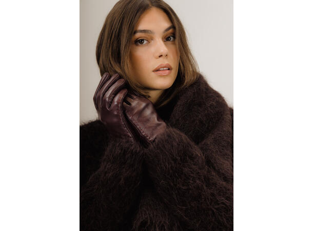 Lucy Glove Burgundy M Leather glove women 