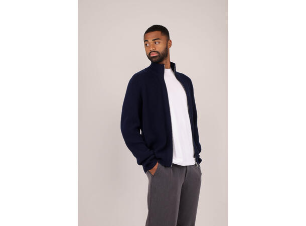 Marcel Cardigan Navy XXL Merino knit cardigan 