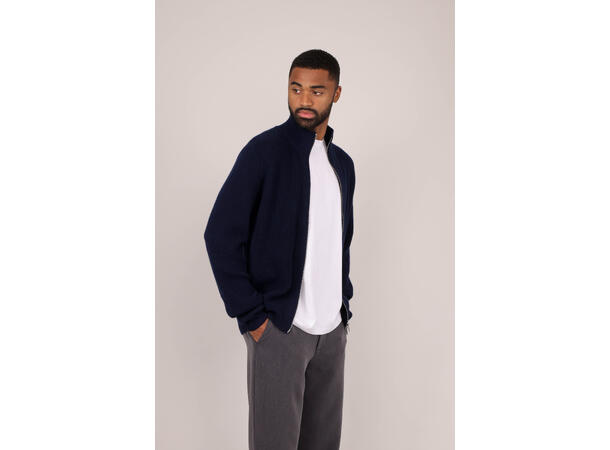 Marcel Cardigan Navy XXL Merino knit cardigan 