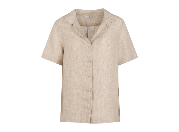 Murni SS Shirt sand L Boxy SS linen shirt 