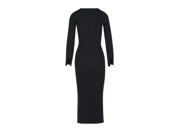 Penni Dress Black L Rib LS dress 