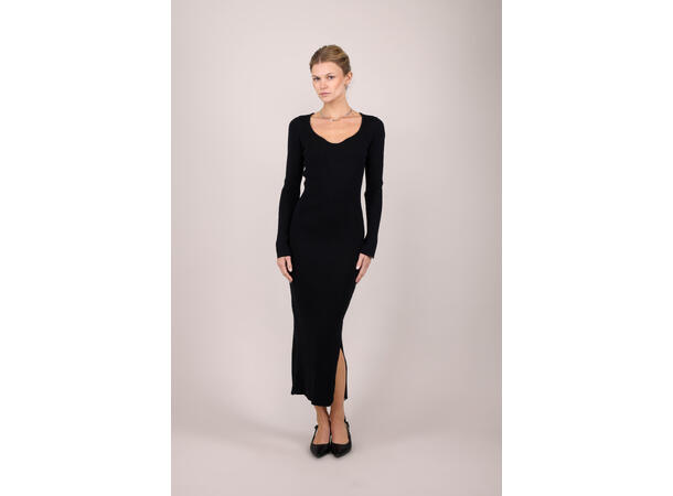 Penni Dress Black L Rib LS dress 