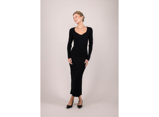 Penni Dress Black L Rib LS dress 