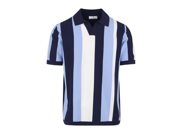 Romain Pique Navy multi M Knitted polo pique 
