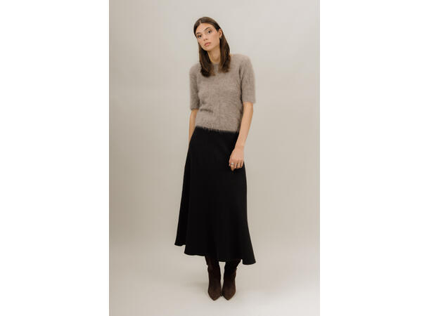 Sally Skirt Dark Brown S Long knit skirt 