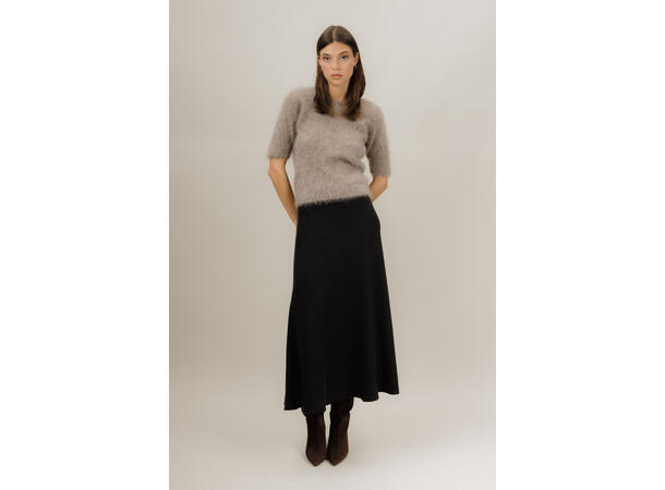 Sally Skirt Dark Brown S Long knit skirt 