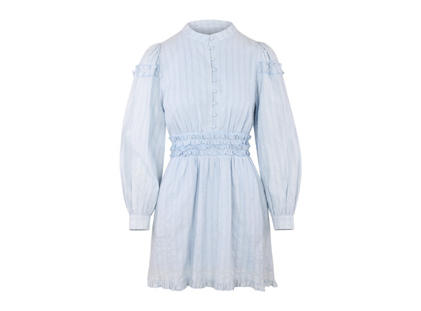 Selene Dress Light Blue M Ruffle cotton dress 