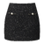Smilla Skirt Black XL Mini boucle skirt with UP logo buttons 