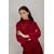 Cira Blouse Burgundy S Satin blouse with twist 