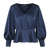 Mariella LS Blouse Navy XS Satin blouse with V-neck 