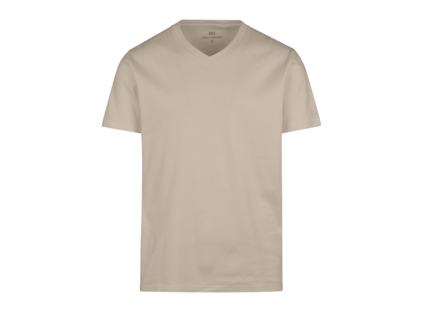 Bruno V-neck Tee Light Sand XL Organic cotton V-neck t-shirt 