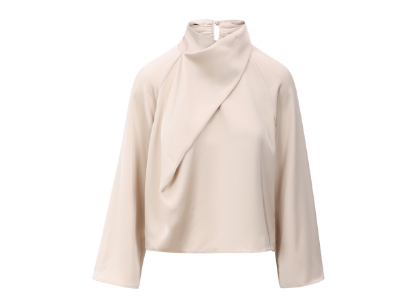 Cira Blouse Burgundy S Satin blouse with twist 