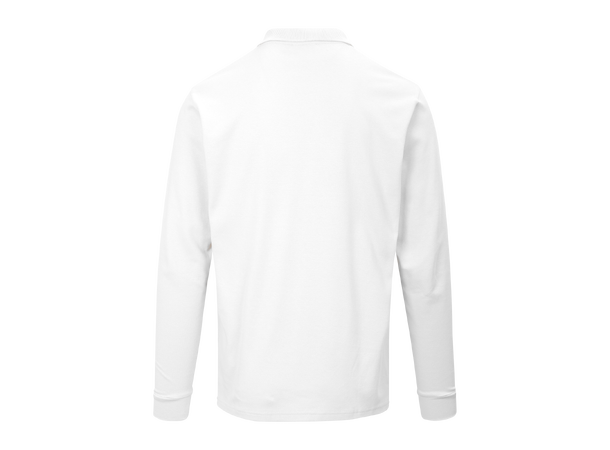 Dani LS Pique White M Interlock LS polo pique 