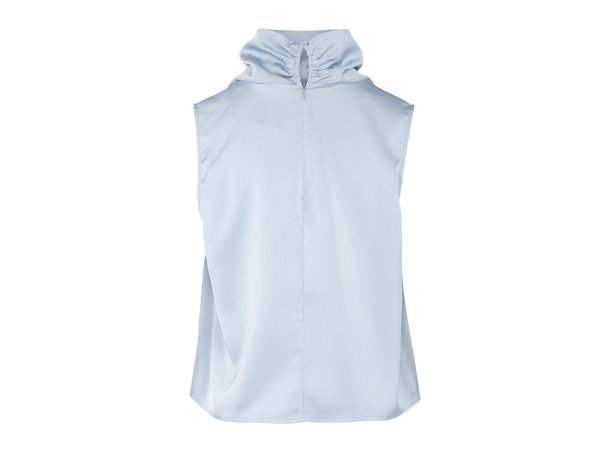 Ellinor Top Light Blue M Satin watefall top 