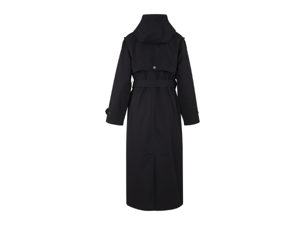 Fadoua Trench coat Black XL Technical long trench coat 