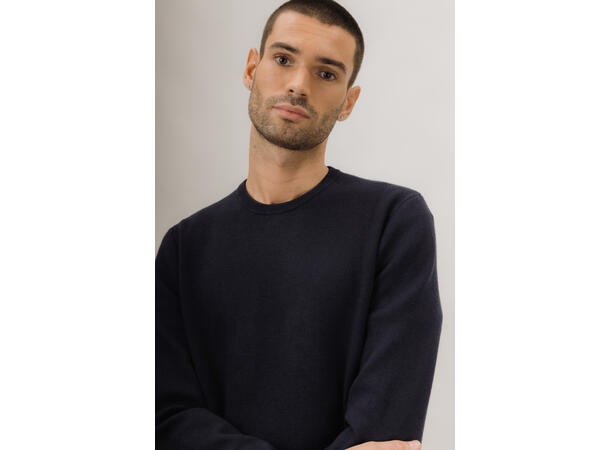 Jake Sweater Dark Navy L Basic knit sweater 