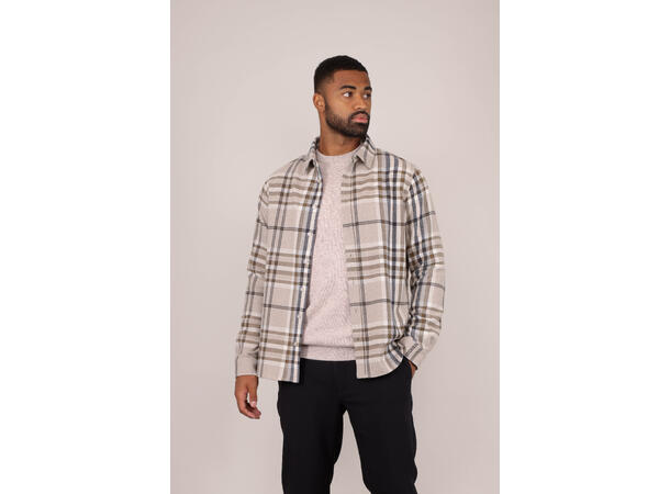 Made Shirt Sand check S Check wool shirt 