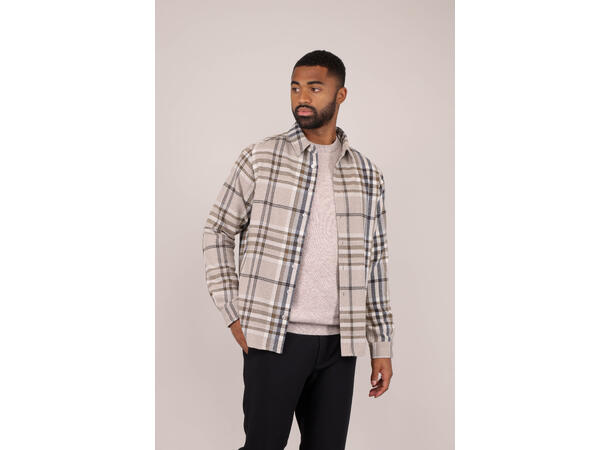 Made Shirt Sand check S Check wool shirt 