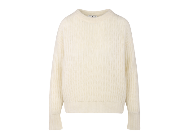 Majken Sweater Cream S Loose crewneck 