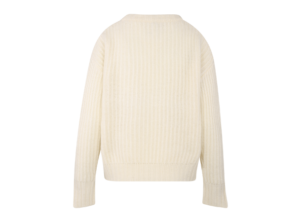 Majken Sweater Cream S Loose crewneck 