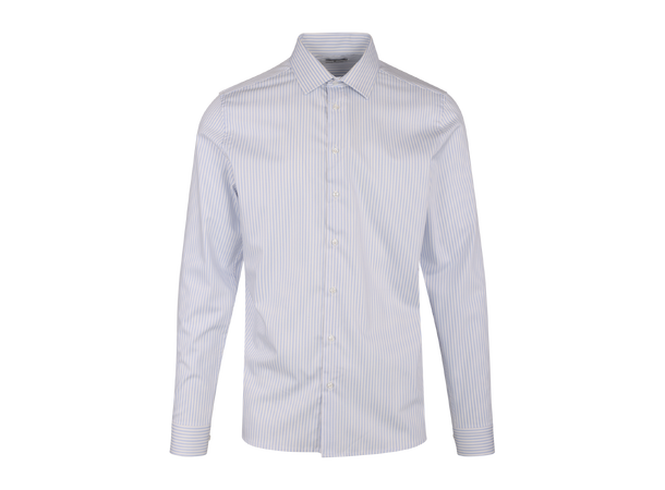 Obazi Shirt White/Pale Blue XL Striped Bamboo viscose shirt 