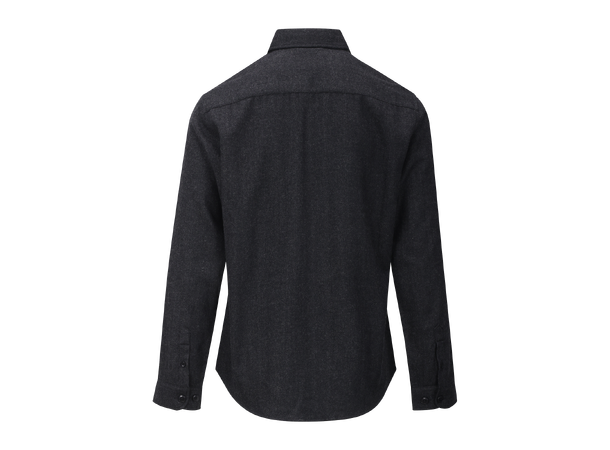 Odion Shirt Charcoal M Herringbone wool shirt 