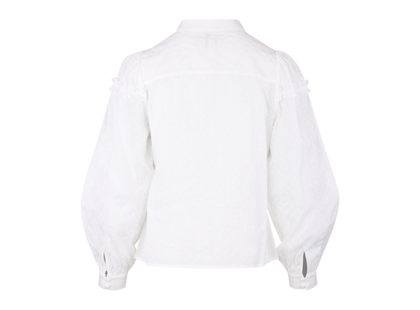 Otilie LS Blouse White XL Blouse with ruffles 