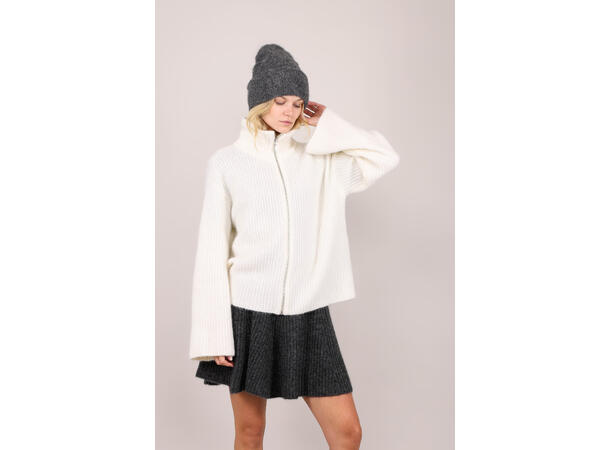 Pandora Cardigan Cream M Mohair zip wool cardigan 