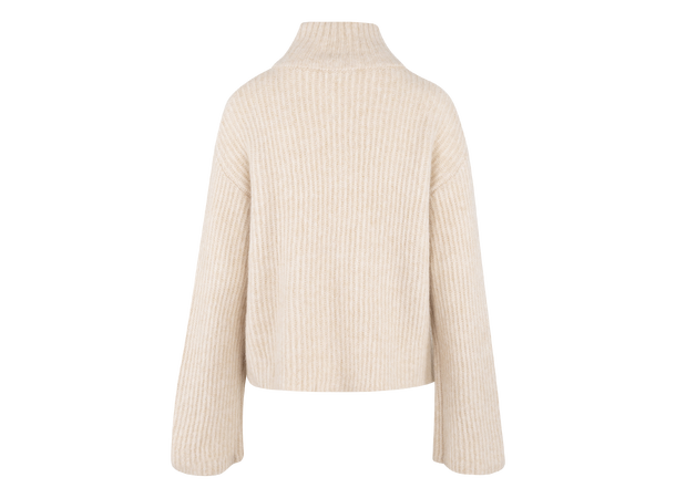 Pandora Cardigan Light Sand M Mohair zip wool cardigan 