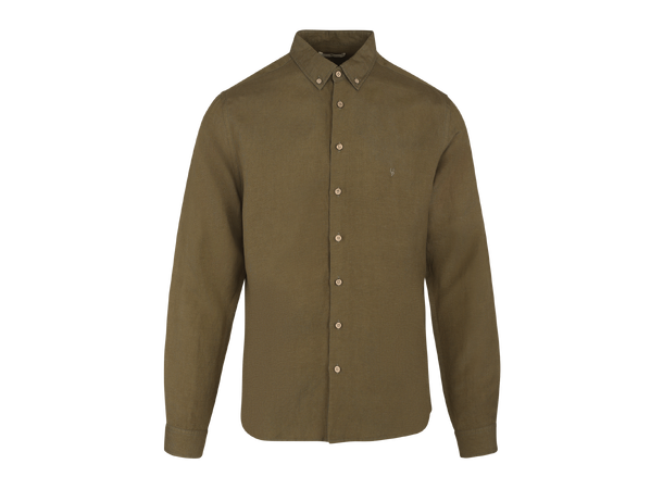 Ronan Shirt Burnt olive M Linen/Viscose Shirt 