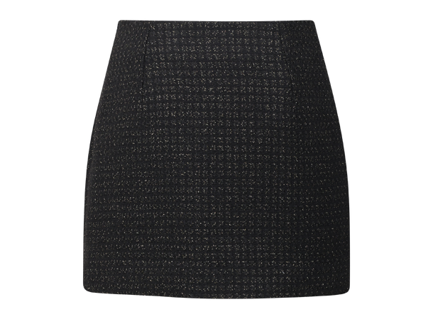 Smilla Skirt Black XL Mini boucle skirt with UP logo buttons 