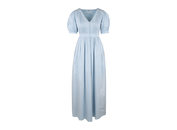 Sunnie Dress Light Blue S Maxi pintuck cotton satin dress 