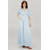 Sunnie Dress Light Blue M Maxi pintuck cotton satin dress 