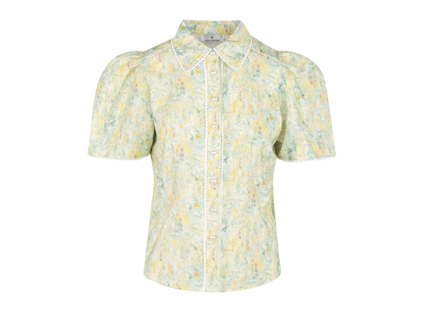 Amrita SS Shirt Yellow AOP S SS print blouse 