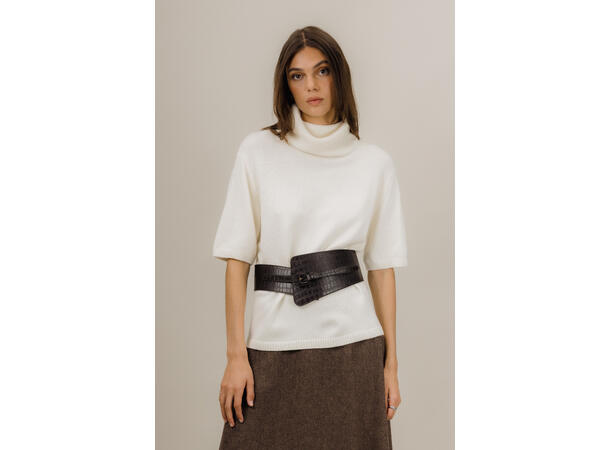 Arwyn SS Turtleneck Cream S Chunky ss merino turtleneck 