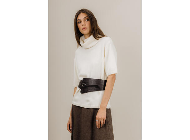 Arwyn SS Turtleneck Cream S Chunky ss merino turtleneck 
