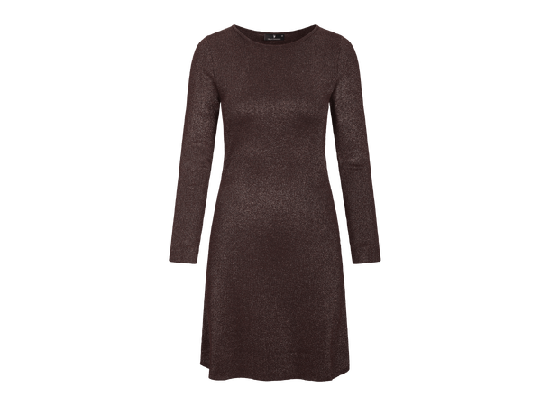 Arya Dress Dark Brown S Lurex knit dress 