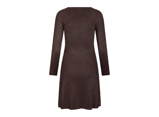 Arya Dress Dark Brown S Lurex knit dress 