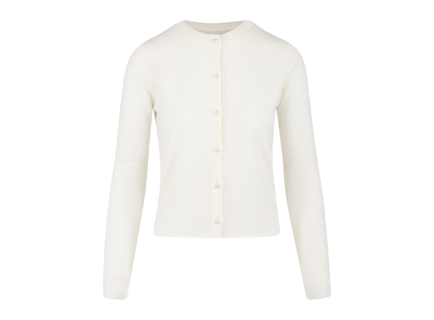 Candi Cardigan Cream XS Short merino wool cardigan 