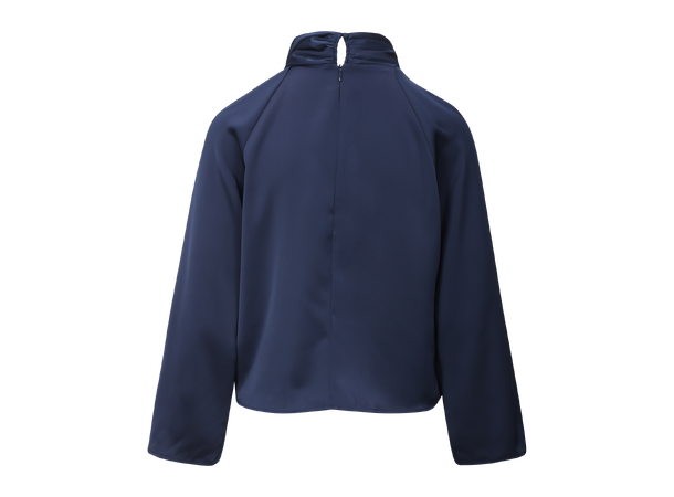 Cira Blouse Dark Navy XL Satin blouse with twist 