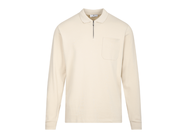 Denis LS Pique Light sand M Interlock LS polo pique 