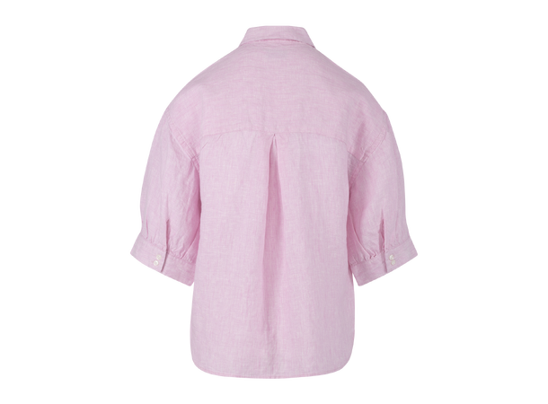 Eline SS Shirt Pink S Puffed sleeve SS linen shirt 