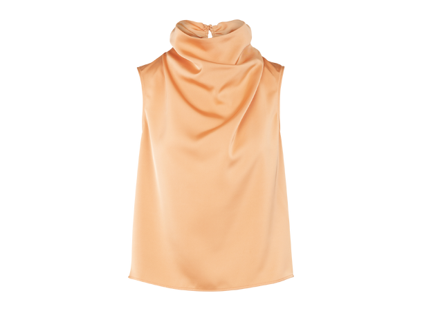 Ellinor Top Nectarine L Satin watefall top 